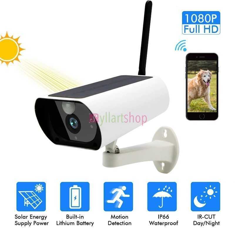 Caméra de surveillance IP sans fil solaire 1080P HD | Étanche à l'extérieur Surveillance IR CCTV, sécurité domestique Caméra de surveillance IP sans fil solaire 1080P HD | Étanche à l'extérieur Surveillance IR CCTV, sécurité domestique