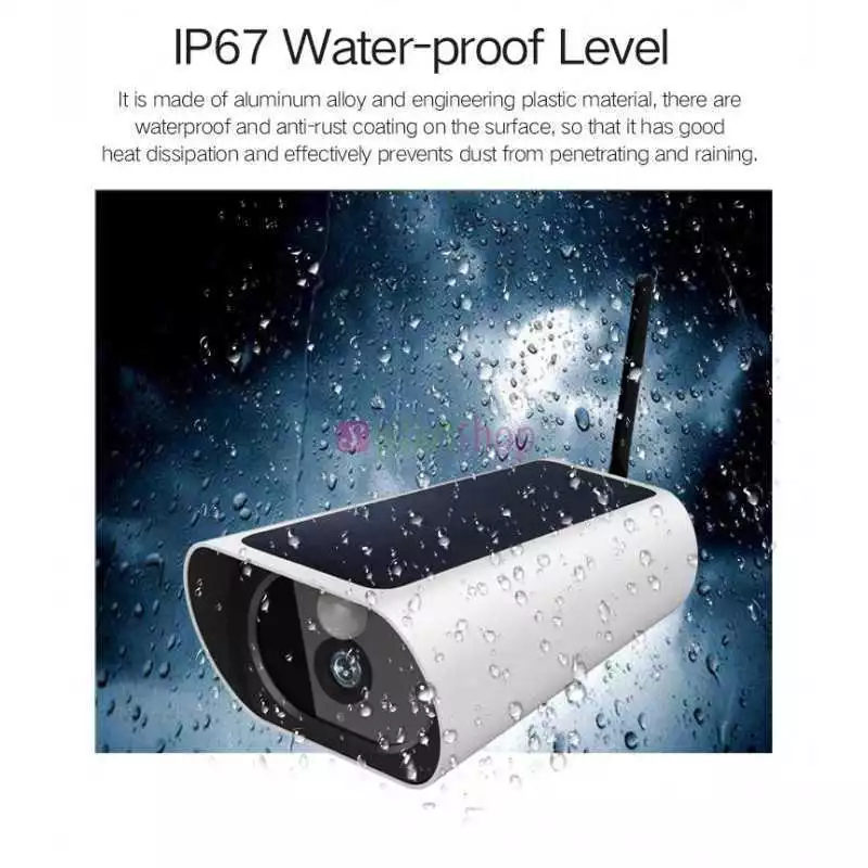 Caméra de surveillance IP sans fil solaire 1080P HD