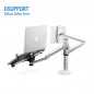 Support d'ordinateur portable à Double bras + support de tablette PC à Double bras Support d'ordinateur portable à Double bras + support de tablette PC à Double bras
