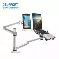 Support d'ordinateur portable à Double bras + support de tablette PC à Double bras