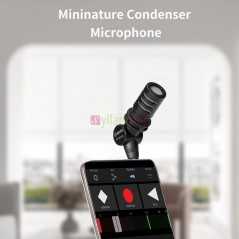 Microphone Boya BY-M110 à condensateur compact - Directivité omnidirectionnelle - Jack 3.5 mm TRRS - Smartphone/Tablette/PC