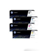 Cartouche toner HP 205A Noir, Jaune, Bleu, Rouge