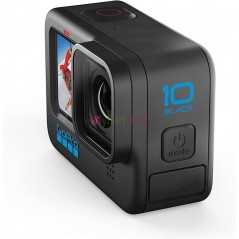 Caméra GoPro HERO 10 Black d'action étanche avec écrans LCD avant et arrière tactiles, vidéo Ultra HD 5.3K60, photos 23MP