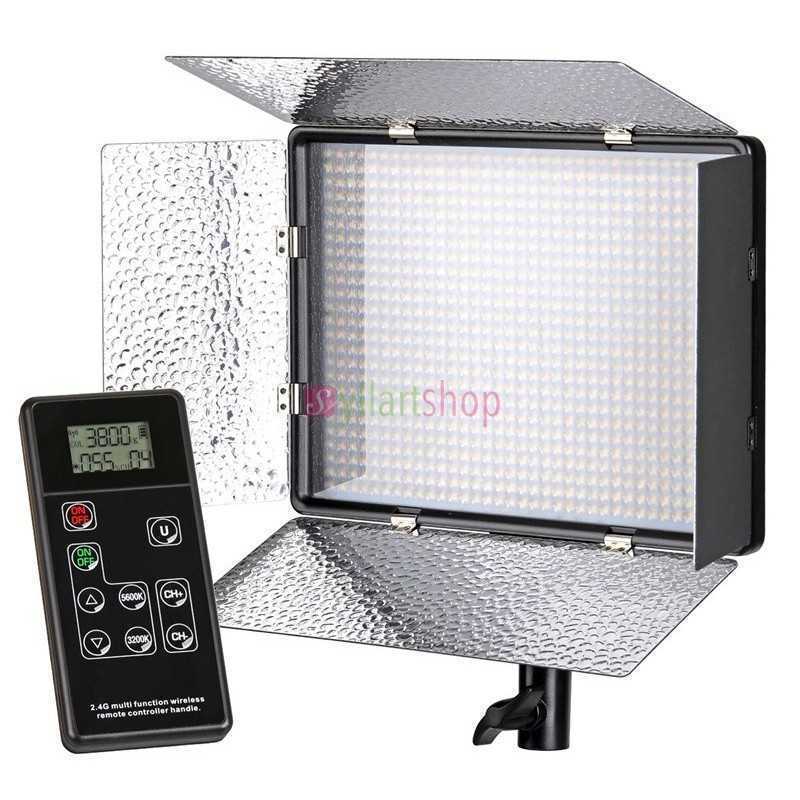 Lampe vidéo professionnelle avec 900AS LED (3200K-5600K), y compris télécommande radio Lampe vidéo professionnelle avec 900AS LED (3200K-5600K), y compris télécommande radio