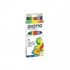 Paquet 12 crayon de couleur Stilnovo Giotto