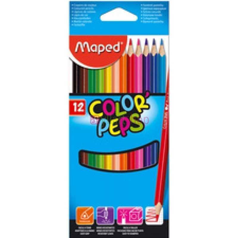 Paquet 12 Crayons de couleur MAPED