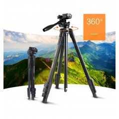 Yunteng VCT-618 | Trépied Professionnel Compact avec Tête Fluide 3 Voies
