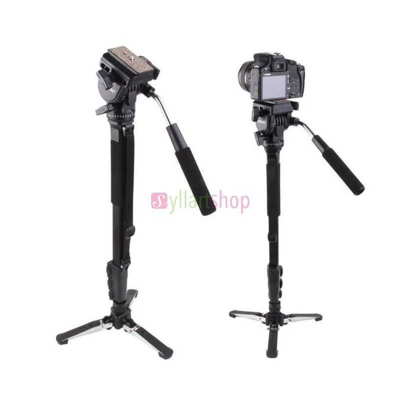 YunTeng VCT-288 | Monopode Vidéo & Photo avec Base Trépied Rotative