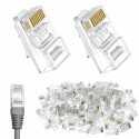 Connecteurs RJ45 Mâles | Non Blindés UTP 8P8C | Lot de 100 (Cat5e/Cat6)