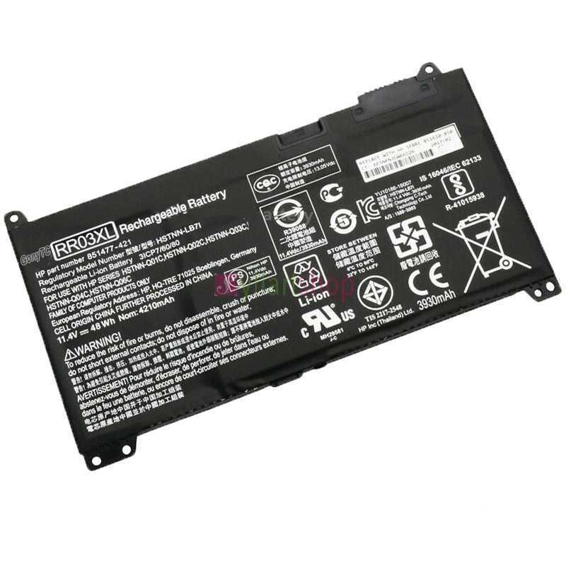 Batterie ordinateur RR03XL, pour HP ProBook 430 440 450 455 G4 470