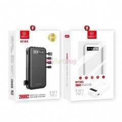 Power bank UEELR UY103 20000mah avec 4 câbles écran LCD et support de banque d'alimentation