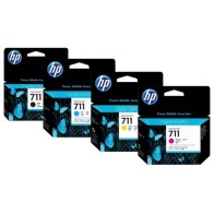 Cartouche d'Encre HP-711 Noir, Rouge, Jaune, Bleu