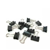 Pince a reliure 24 pièces en métal noir 41mm BC-8002