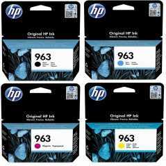 Cartouches HP 963 Pack 4 Couleurs | Noir, Cyan, Magenta, Jaune | 6ZC70AE