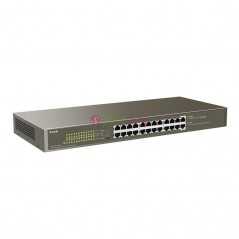 Switch Tenda TEG1124P-24-250W 24 ports Gigabit en rack avec 24 ports POE (Gris)