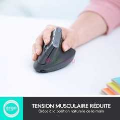 Souris LOGITECH MX Vertical | Sans Fil Ergonomique 57° | 4000 PPP | Anti-TMS