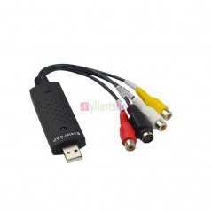 Adaptateur de capture vidéo Easier Cap, avec câble USB 2.0, pour TV DVD VHS DVR, prise en charge de Windows 10