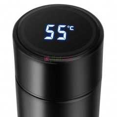 Thermos mug intelligente en acier inoxydable avec affichage de la température LCD - Noir 500ML