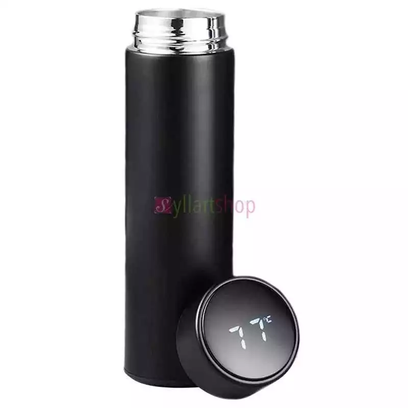 Thermos mug intelligente en acier inoxydable avec affichage de la température LCD - Noir 500ML