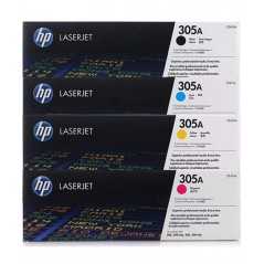 Cartouche Toner HP-305A Noir / Bleu / Rouge / Jaune Original