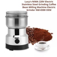 Moulin électrique fraiseuse de grains de café de meulage d'acier inoxydable 150W