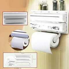 Distributeur de Papier Triple Blanc Plastique