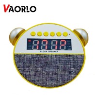 Réveil haut parleur Bluetooth sans fil, carte TF, Radio FM, lecteur MP3 avec Microphone Portable, Mini horloge