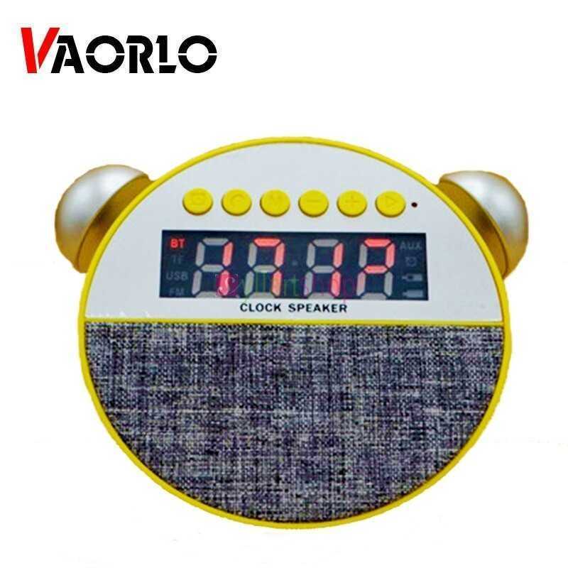 Réveil haut parleur Bluetooth sans fil, carte TF, Radio FM, lecteur MP3 avec Microphone Portable, Mini horloge Réveil haut parleur Bluetooth sans fil, carte TF, Radio FM, lecteur MP3 avec Microphone Portable, Mini horloge