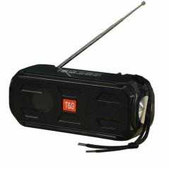 TG-280 Haut-parleur Bluetooth sans fil portable avec panneau solaire, lampe de poche, antenne et sangle
