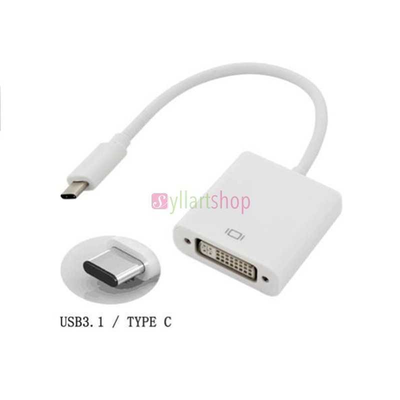 Adaptateur USB 3.1 type C vers DVI femelle Adaptateur USB 3.1 type C vers DVI femelle