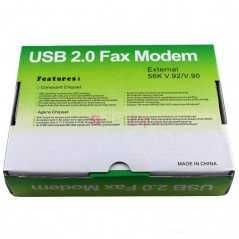 Modem Externe USB 2.0 56kbs USB Fax avec V.92/V.90 Téléphone RJ11 Câble pour Windows XP/Win 7/8/Linux