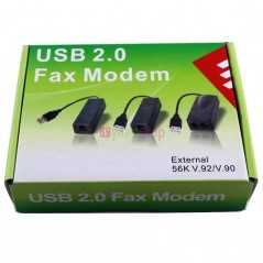 Modem Externe USB 2.0 56k (V.92/V.90) | Fonction Fax Intégrée | Compatibilité Multi-OS