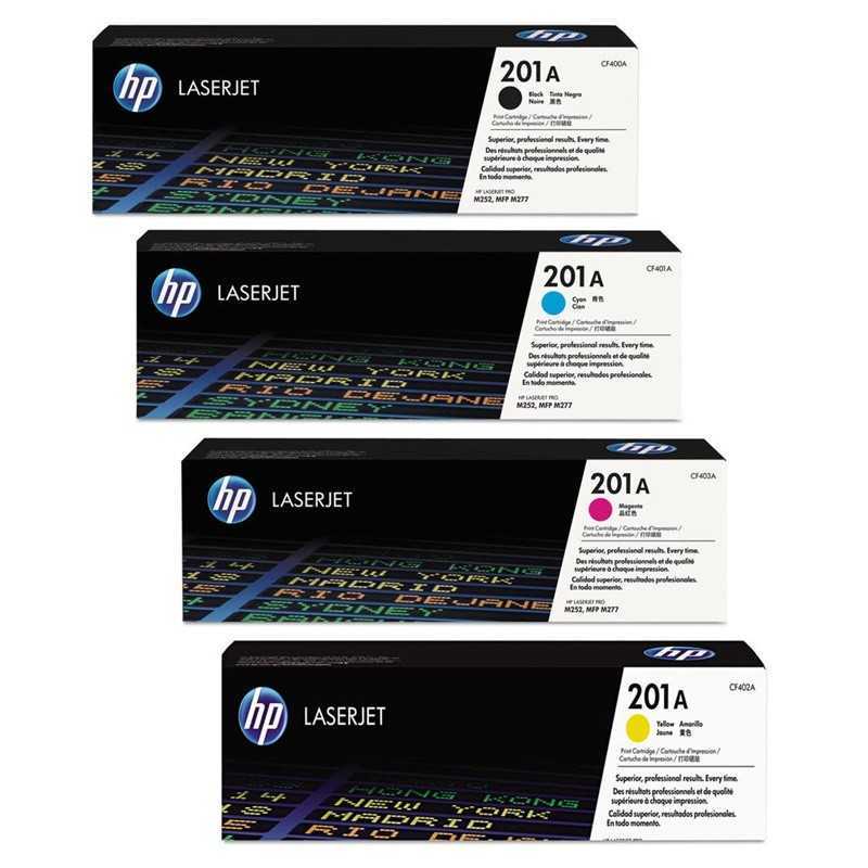 Cartouche Toner HP-201A Noir / Bleu / Jaune / Rouge