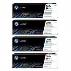 Cartouche Toner HP-202A Noir / Bleu / Jaune / Rouge