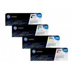 Cartouche Toner HP-304A Noir / Bleu / Jaune / Rouge