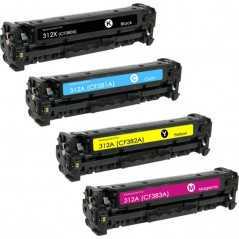 Cartouche Toner HP-312A Noir / Bleu / Jaune / Rouge