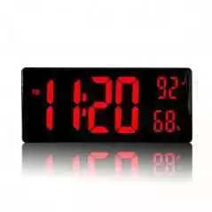 Horloge LED numérique calendrier perpétuel salon électronique mur bureau température et humidité lumineux grand écran