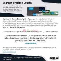 Disque dur SSD Interne 512Go, 1To, Crucial P2 Vitesses atteignant 2400 Mo/s (3D NAND, NVMe, PCIe, M.2)
