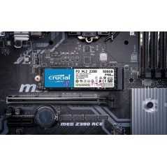 Disque dur SSD Interne 512Go, 1To, Crucial P2 Vitesses atteignant 2400 Mo/s (3D NAND, NVMe, PCIe, M.2)