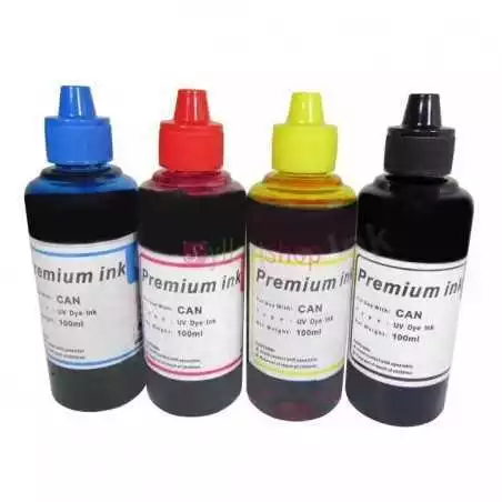Encre à colorant Premium 100ml pour imprimantes à jet d'encre HP / Canon / Brother / Epson / CISS