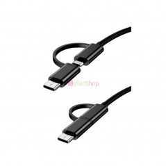 Adaptateur de transfert de données vers femelle USB OTG 2 en 1 Type C + Micro