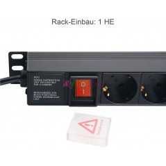 Bloc multiprise PDU rackable 8 prises 19 pouces