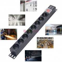 Bloc multiprise PDU rackable 8 prises 19 pouces