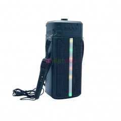 Haut parleur ZQS4242 rechargeable sans fil portatif de karaoké de grande puissance de lumière de cercle