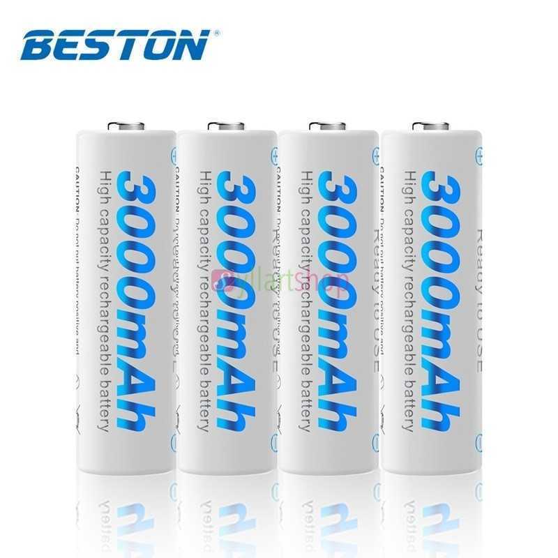 Pack de 4 Batterie Rechargeable Beston AA 1.2V 3000mAh Pack de 4 Batterie Rechargeable Beston AA 1.2V 3000mAh