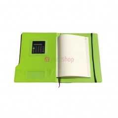 Agenda cartable + calculatrice format A4 couverture en cuir polyuréthane