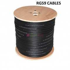 Câble coaxial RG59 + câble d'alimentation 2C pour système de vidéosurveillance