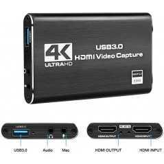Boîtier d'acquisition vidéo 4K HDMI Carte de Capture USB 3.0 1080p60 avec décodage game carte capture carte d'acquisition