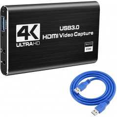 Boîtier d'acquisition vidéo 4K HDMI Carte de Capture USB 3.0 1080p60 avec décodage game carte capture carte d'acquisition