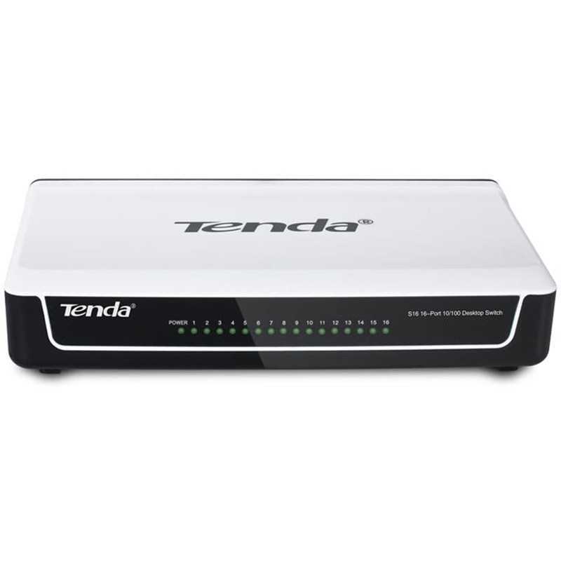 Switch Tenda S16 | 16 Ports Fast Ethernet (10/100 Mbps) | Plug & Play
